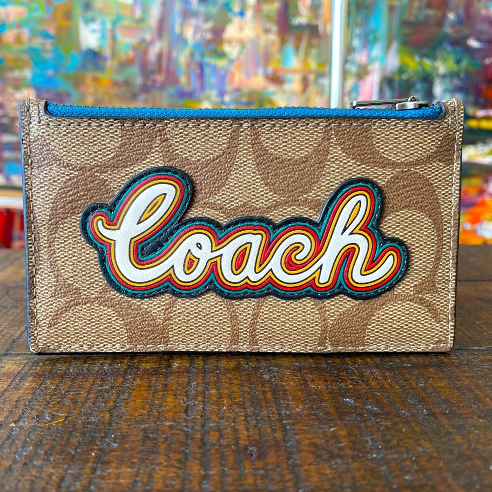 Coach zip card case